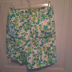 Women's Vintage Grants Shorts, Blue Floral, Size 12